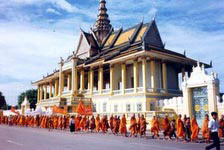 Monks march